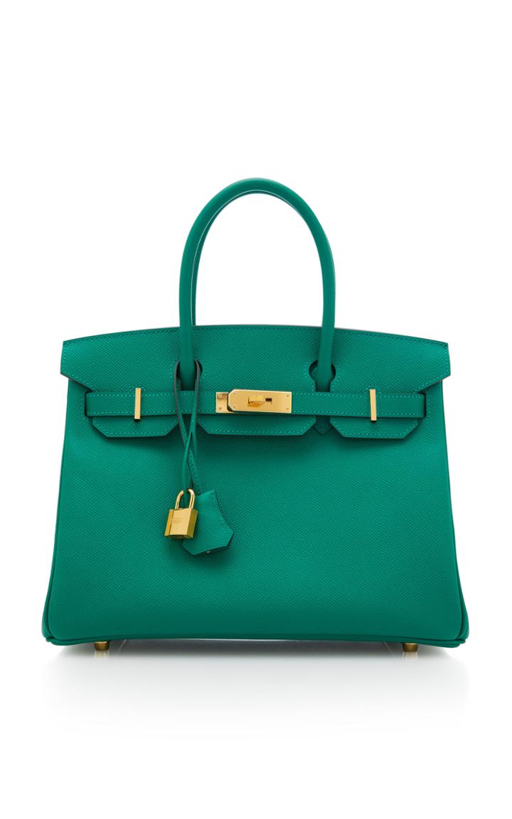 Hermes Vintage Hermes 30cm Menthe Epsom Leather Birkin