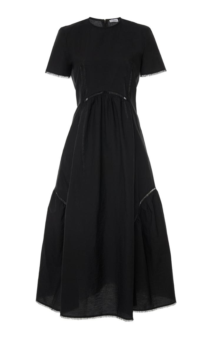 Loewe Broderie-trimmed Poplin Dress