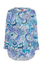 Moda Operandi Le Sirenuse Positano Psycho Beryl Printed Stretch-silk Top Size: 38