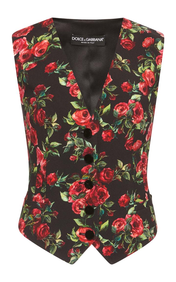 Dolce & Gabbana V Neck Floral Vest