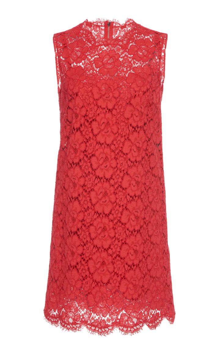 Dolce & Gabbana Cotton-blend Guipure Lace Mini Dress