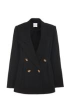 Acler Belvue Double-breasted Linen-blend Blazer