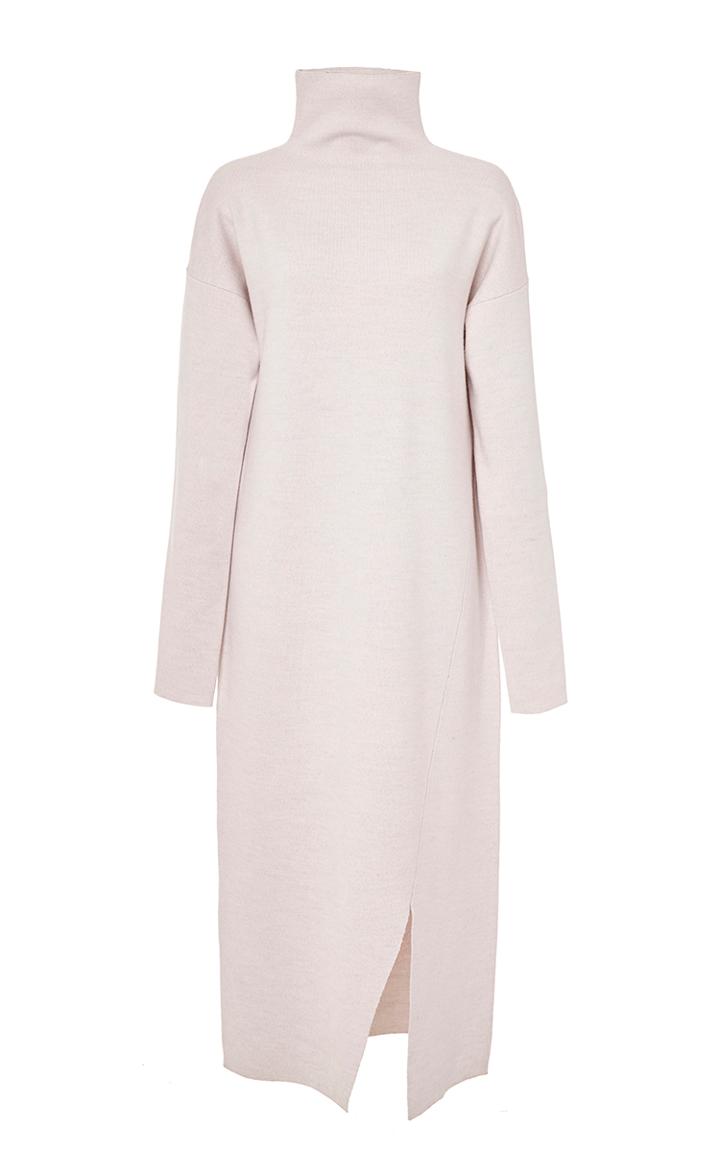 Tibi Rib Knit Sweater Turtleneck Long Dress