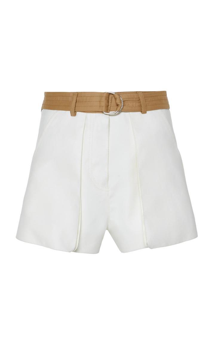 Moda Operandi Lanvin Wool-silk Blend Two-tone Mini Shorts Size: 36