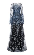 Naeem Khan Sequined-embroidered Mesh Gown Size: 4