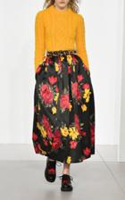 Michael Kors Collection Floral Ballerina Maxi Skirt