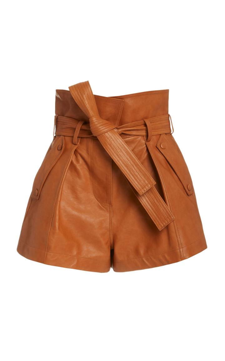 Moda Operandi Ulla Johnson Othella High-rise Leather Shorts