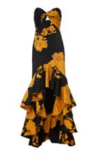 Johanna Ortiz Exclusive Path Of Rose Ruffled Cotton-blend Dress