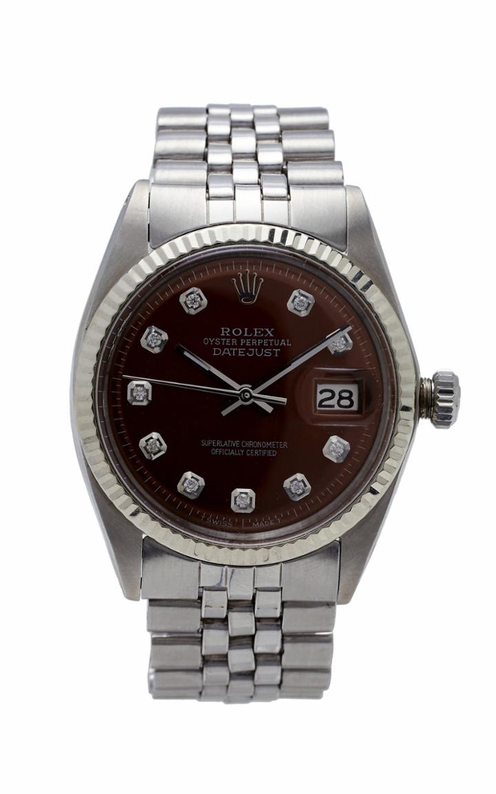 Vintage Watches Rolex Datejust Rootbeer Pearlized Diamond Dial
