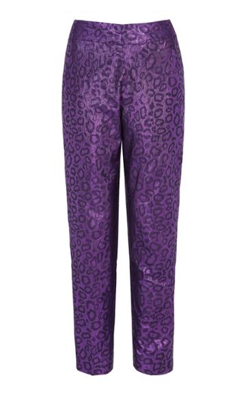 Dima Ayad Leopard Sequin Slim Pants