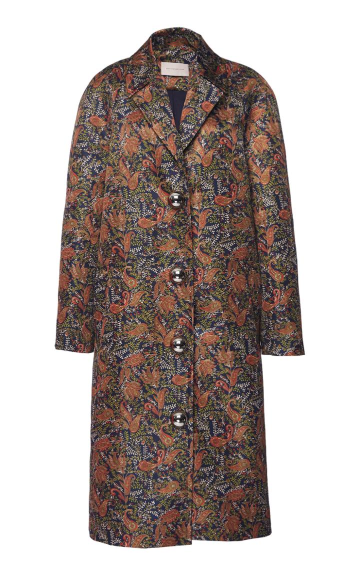Moda Operandi Christopher Kane London Frields Satin Coat Size: 38
