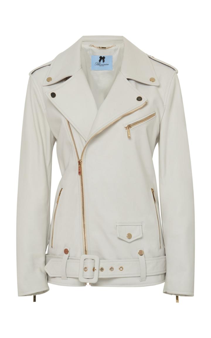 Blumarine Patched Leather Jacket