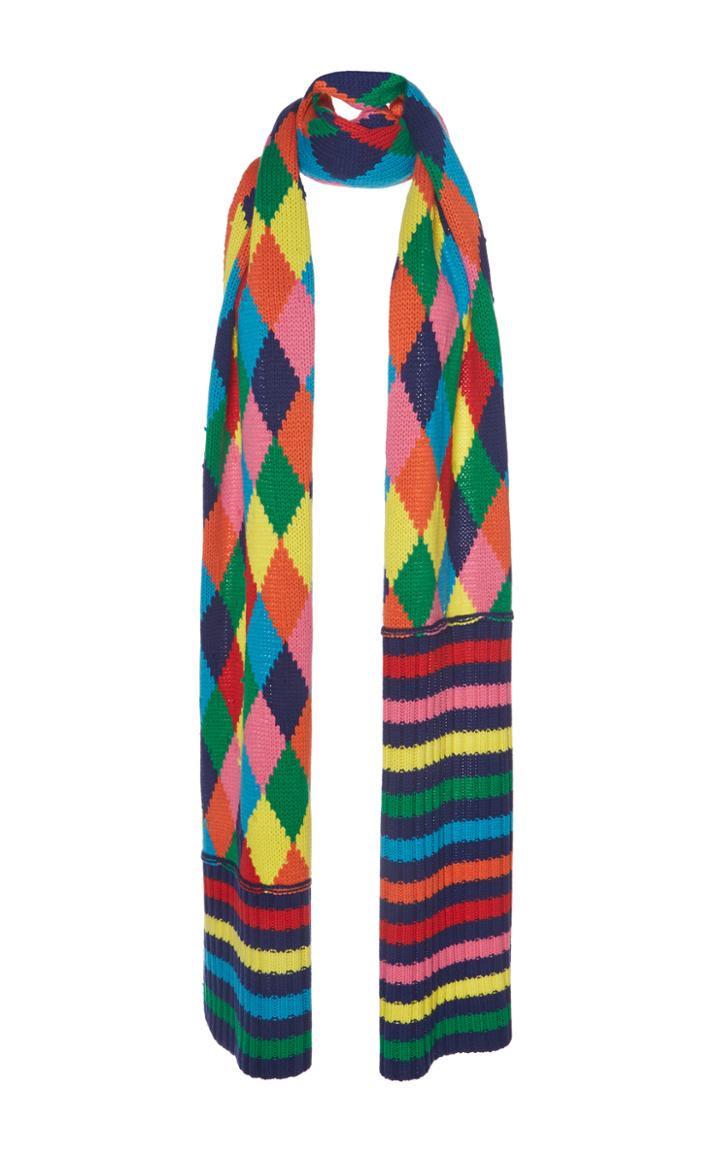Mira Mikati Diamond Stitch Hand-knit Scarf