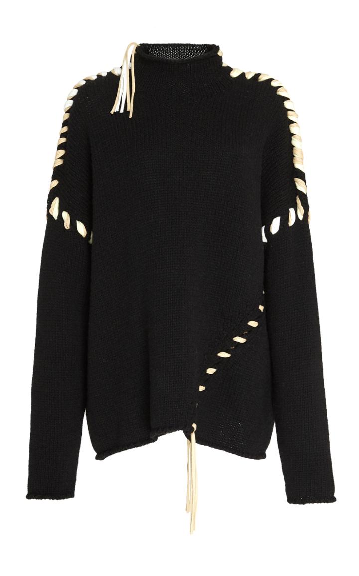 Acne Studios Kaneta Lace-up Wool Turtleneck Sweater