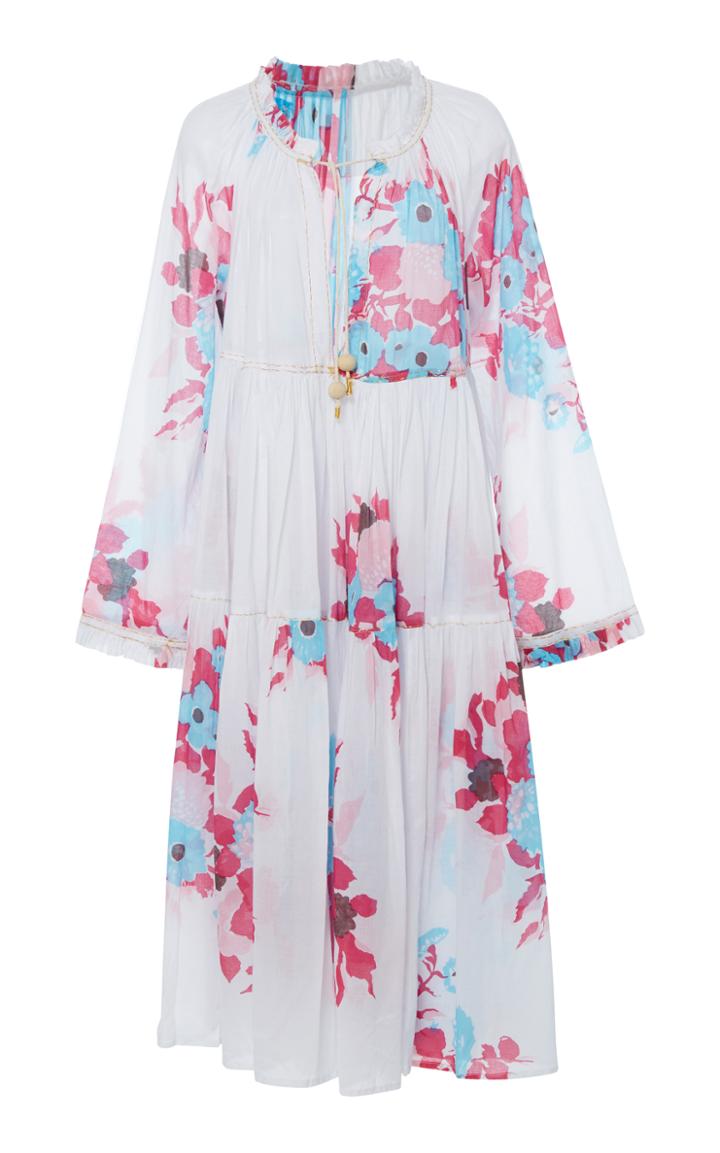 Yvonne S Short Ruffled Floral Dress