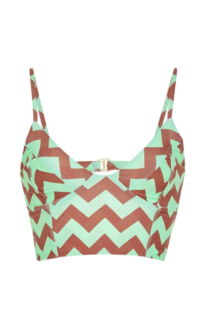 Tori Praver Chevron Bikini Top
