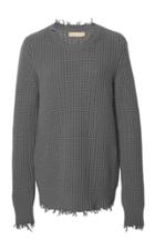 Michael Kors Collection Frayed Knit Cashmere Pullover