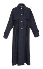 Adam Lippes Evening Trench With Jewel Buttons