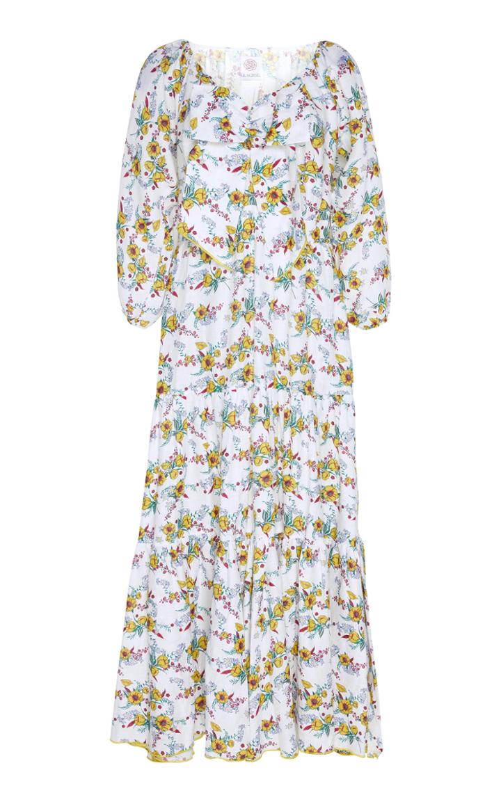 Gl Hrgel Marilyn Neck Linen Maxi Dress