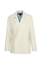 Anouki Double-breasted Leather-effect Blazer