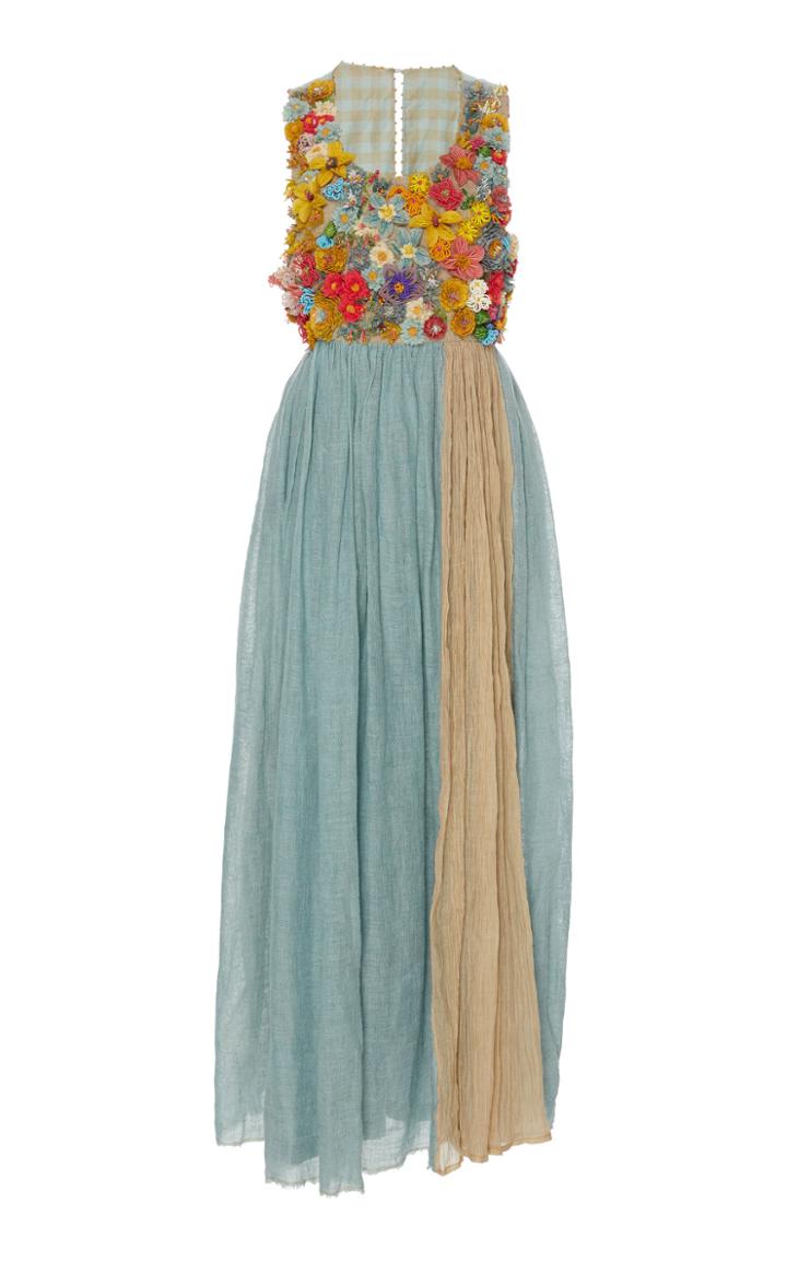 Pro Sleeveless Embroidered Maxi Dress