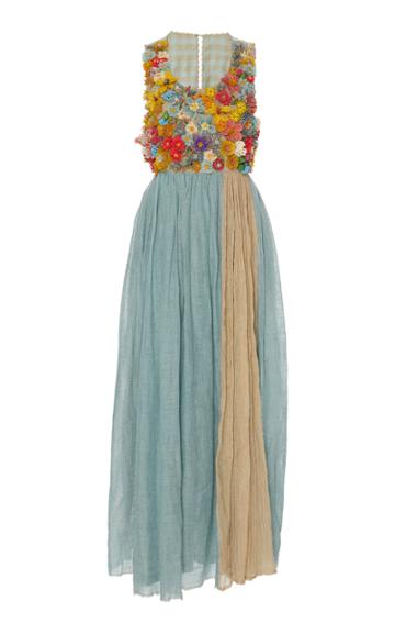 Pro Sleeveless Embroidered Maxi Dress
