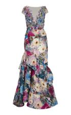 Marchesa Bead-embellished Organza Gown