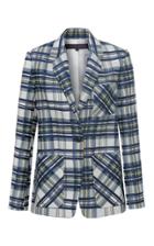 Moda Operandi Martin Grant Plaid Cotton-blend Blazer