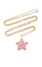 She Bee 14k Gold And Sapphire Star Pendant Necklace