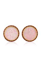 Monica Sordo Brujo Orbit 24k Gold-plated Brass Rodonite And Jasper Earrings