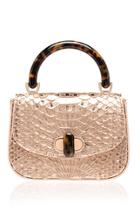 Edie Parker Mini Top Handle Crossbody In Python