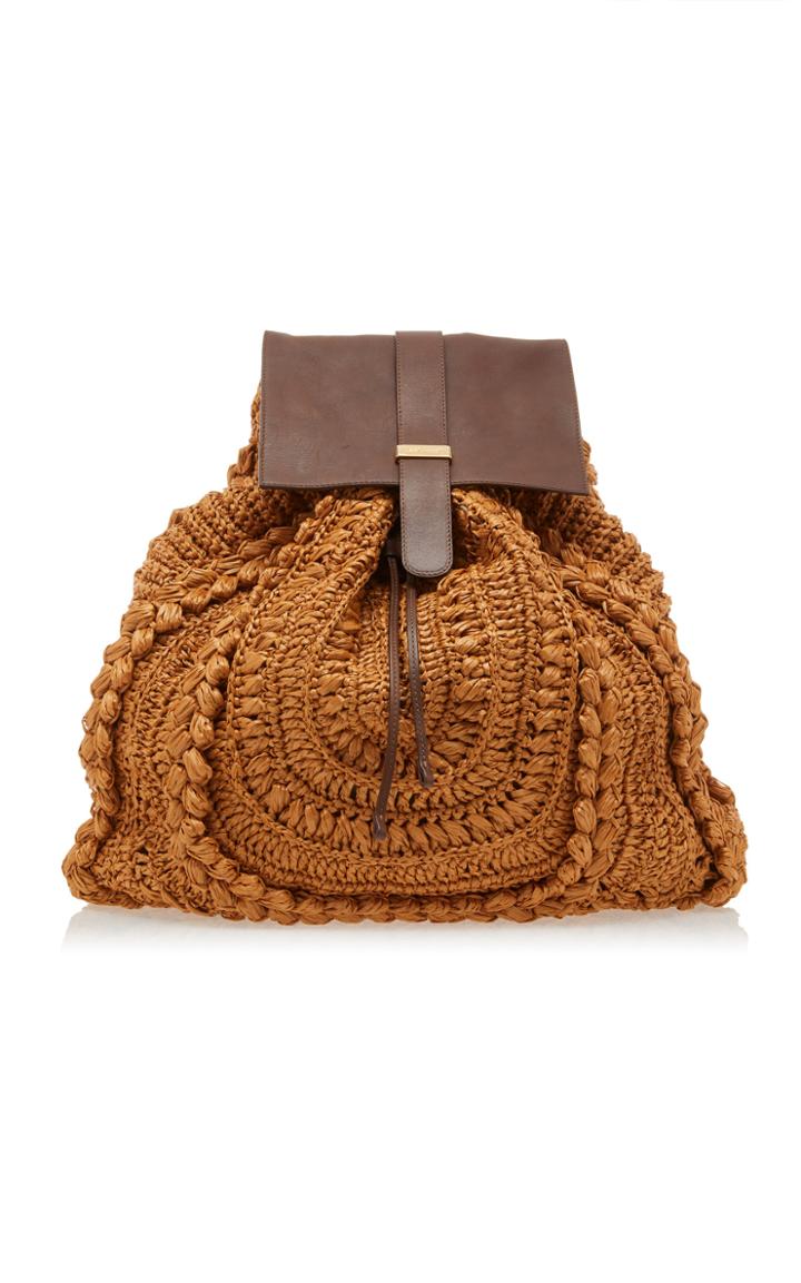 Alberta Ferretti Raffia Backpack