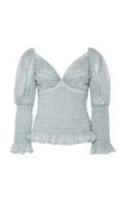 Alejandra Alonso Rojas Valle Shirred Lace Blouse