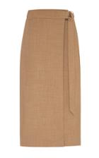 Moda Operandi Anna Quan Nicolette Wool-blend Wrap Skirt