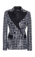 Dolce & Gabbana Structured Houndstooth Double-breasted Blazer
