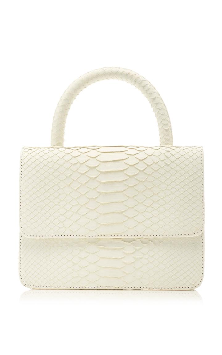 Gelareh Mizrahi Top Handle Python Clutch
