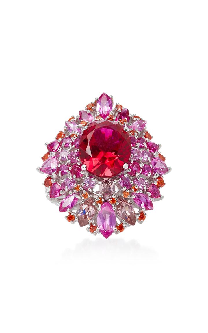 Anabela Chan Mirage Ruby 18k White Gold Vermeil Ring