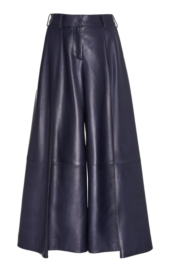 Moda Operandi Khaite Selma Leather Flare Pants Size: 2
