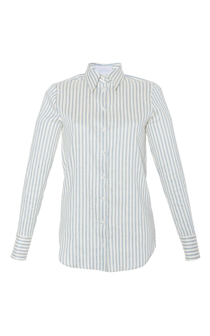 Luisa Beccaria Linen Stretch Stripes Shirt