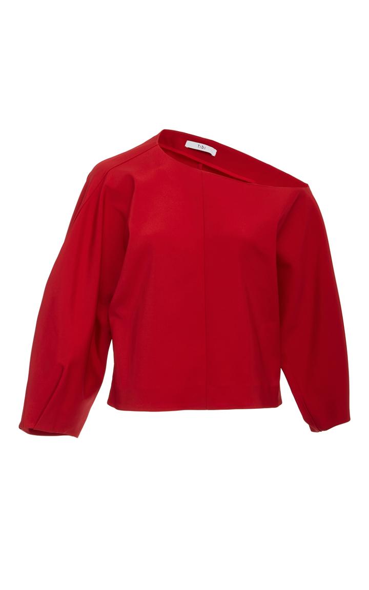 Tibi One Shoulder Sculpted Top