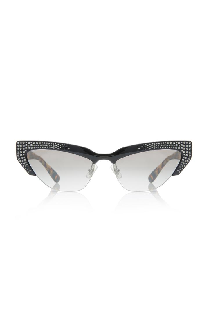 Miu Miu Sunglasses Cat-eye Crystal-embellished Acetate Sunglasses
