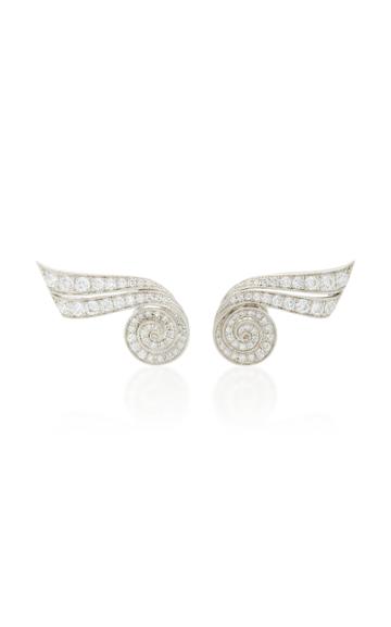 Lynn Ban Jewelry Spiral Diamond Earrings
