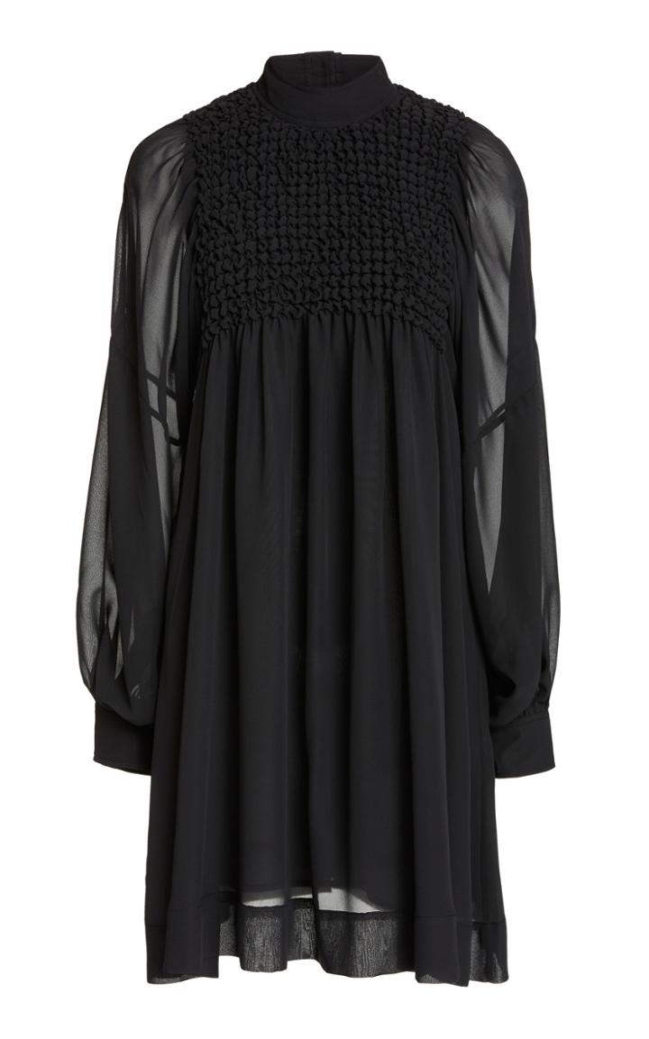 Moda Operandi Ganni Smock Chiffon Dress