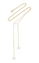 Mateo Pearl & Diamond Bar Lariat