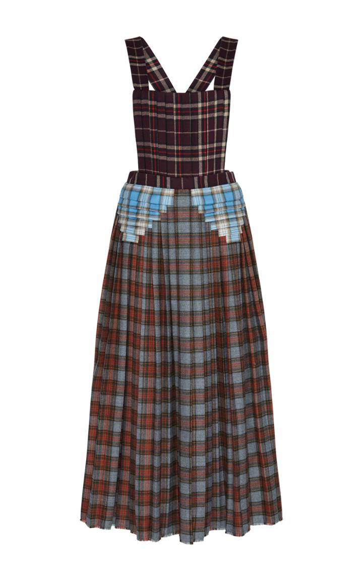 Marco De Vincenzo Pleated Printed Overall Dress