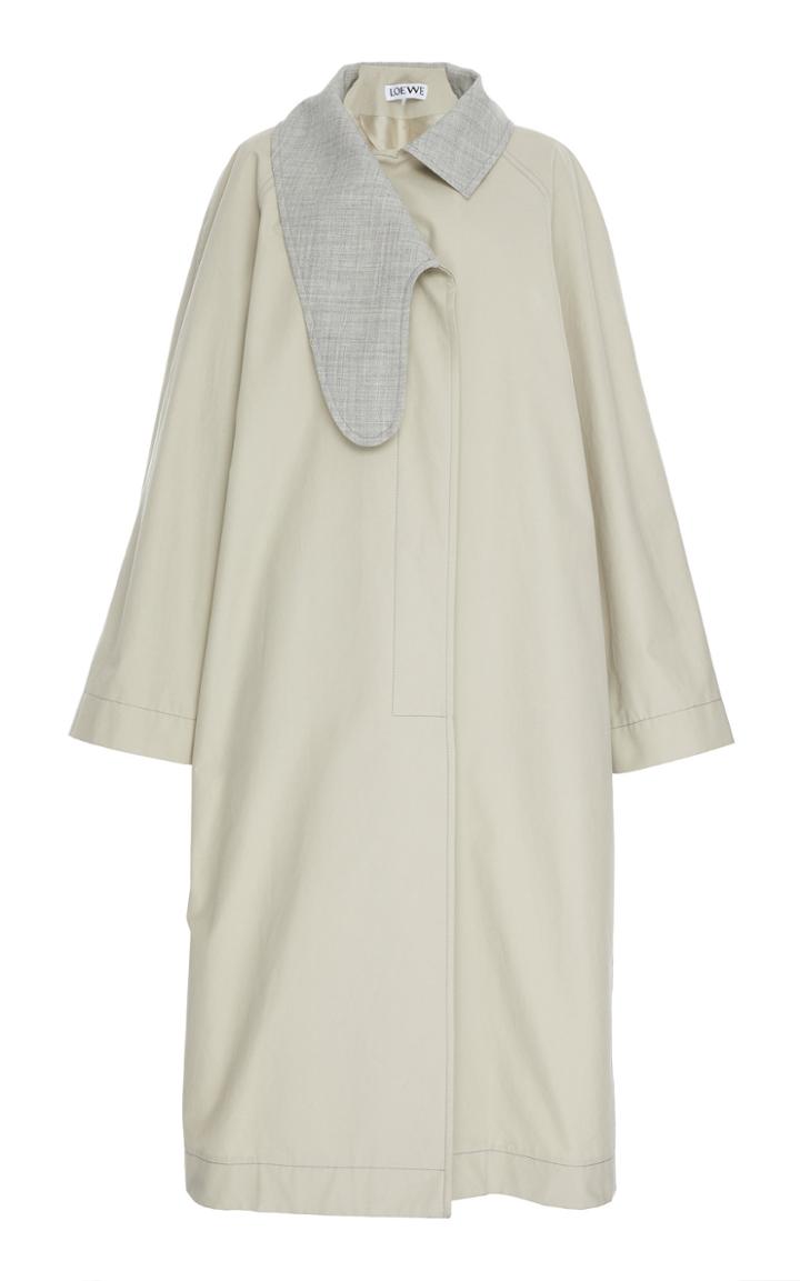 Loewe Oversized Wool Contrast Collar Coat