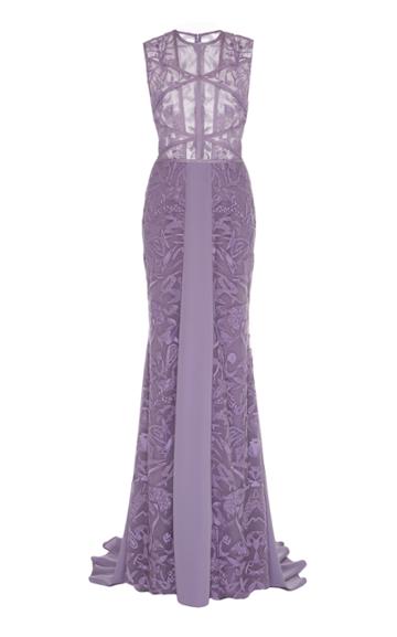 Georges Hobeika Lace Panel Gown