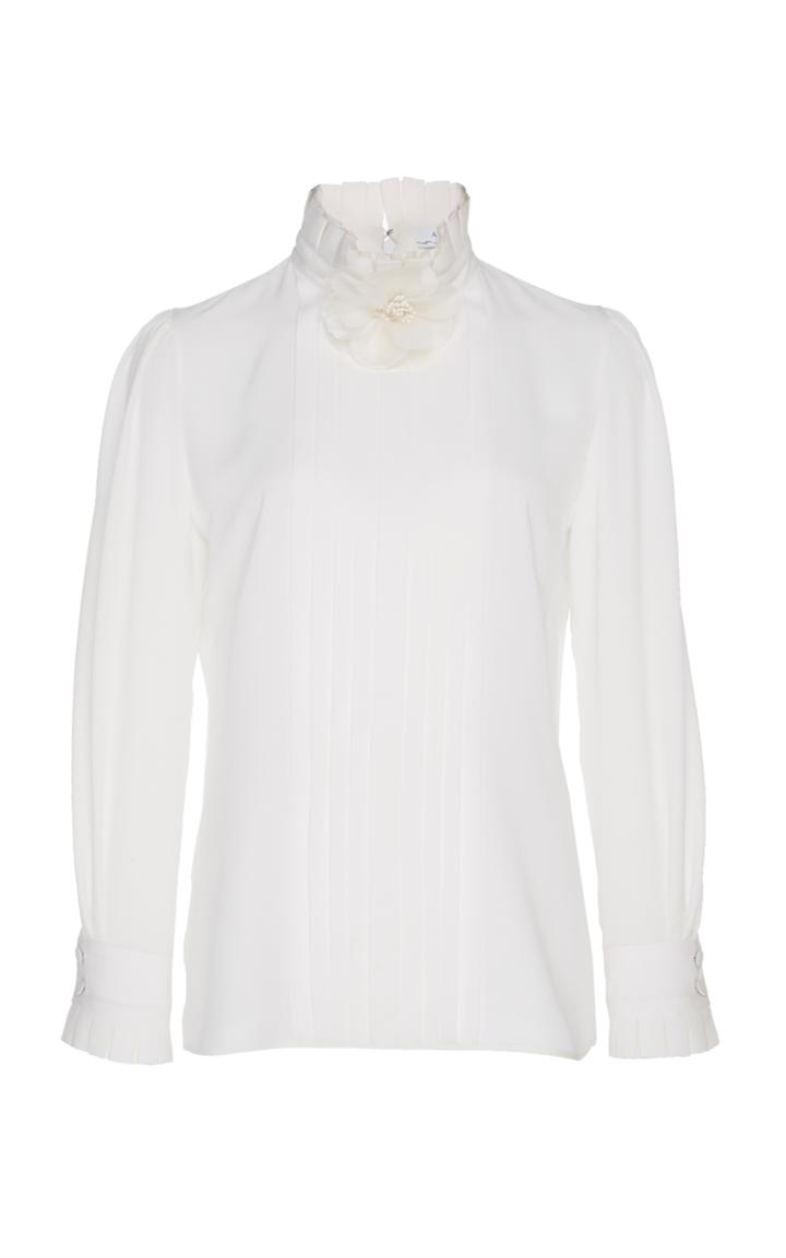 Andrew Gn High Neck Woven Top