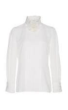 Andrew Gn High Neck Woven Top