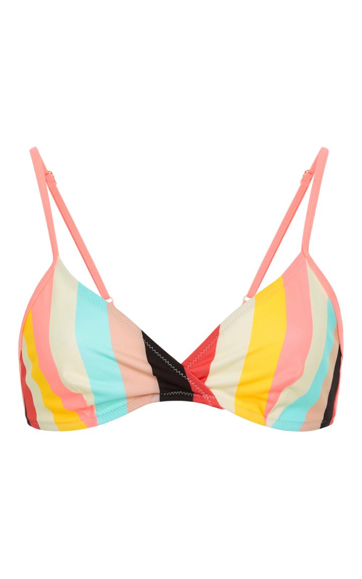 Solid & Striped Brigitte Striped Triangle Bikini Top